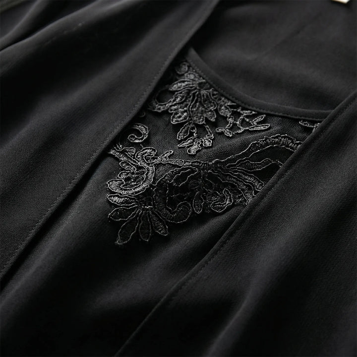 Elsvane - Conjunto de vestido de 3 piezas con detalles de encaje