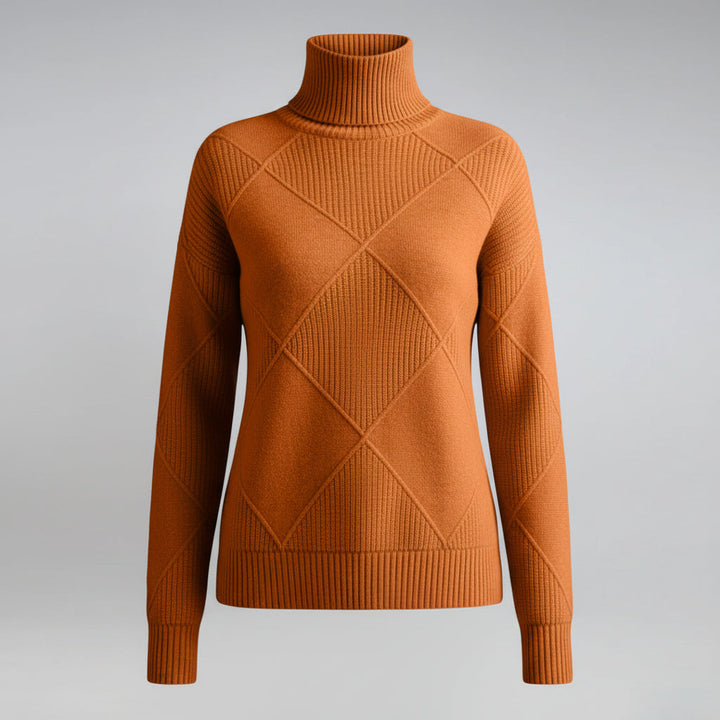 Suéter fino de mujer con cuello alto