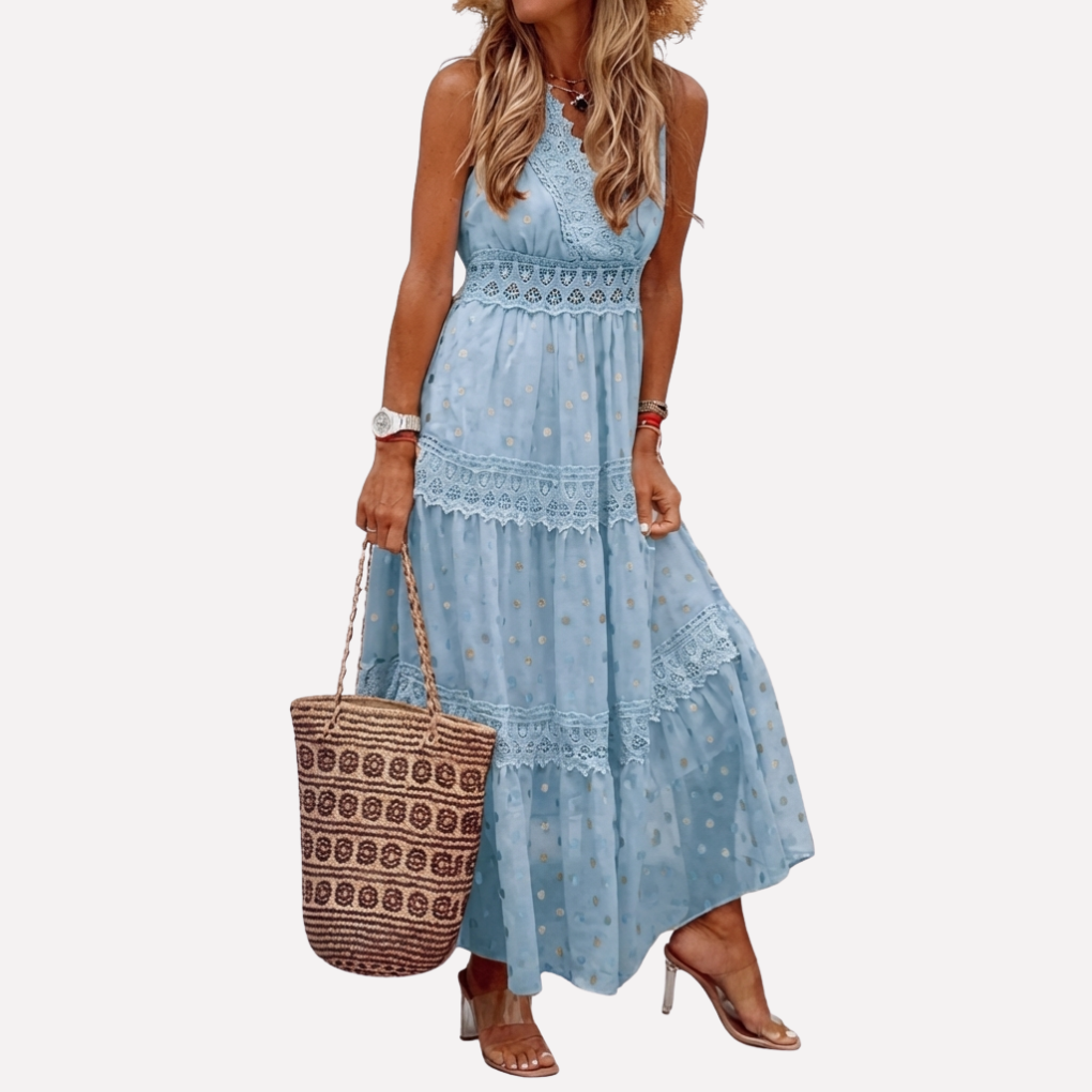 Vestido Maxi Largo Impreso para Mujeres