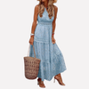 Vestido Maxi Largo Impreso para Mujeres