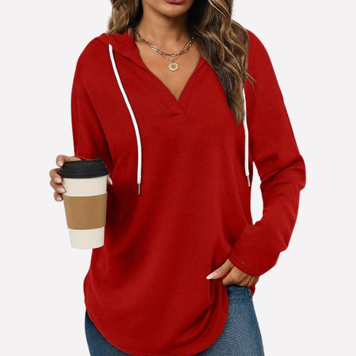 Sudadera de Manga Larga con Cuello Redondo para Mujeres