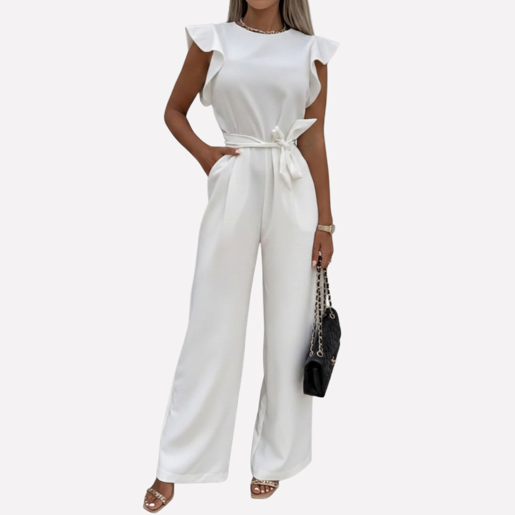 Mono Elegante con Mangas Flotantes