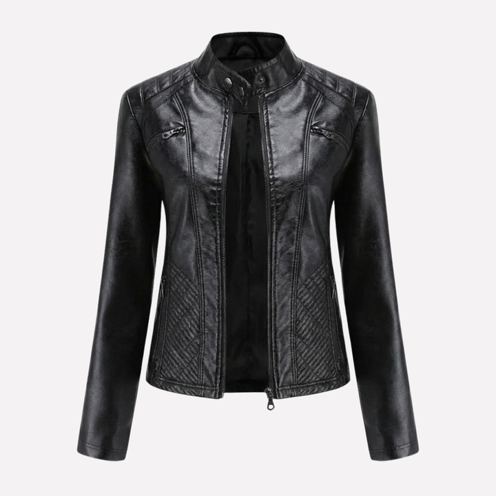 Chaqueta de Cuero Estilosa para Mujeres