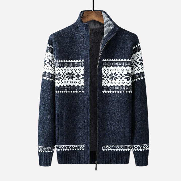 Cardigan de Invierno de Punto para Hombres