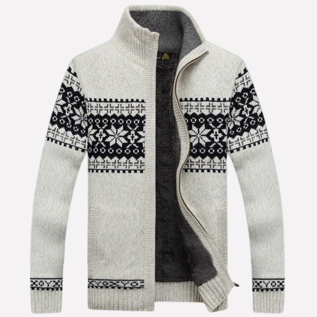 Cardigan de Invierno de Punto para Hombres