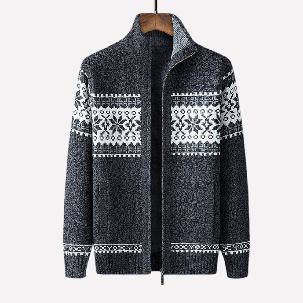 Cardigan de Invierno de Punto para Hombres