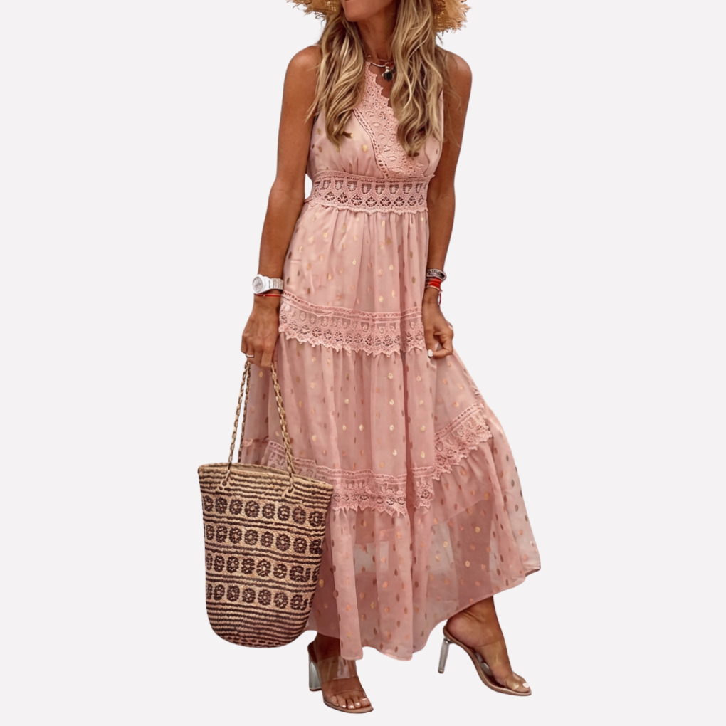 Vestido Maxi Largo Impreso para Mujeres