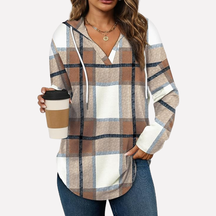 Sudadera de Manga Larga con Cuello Redondo para Mujeres