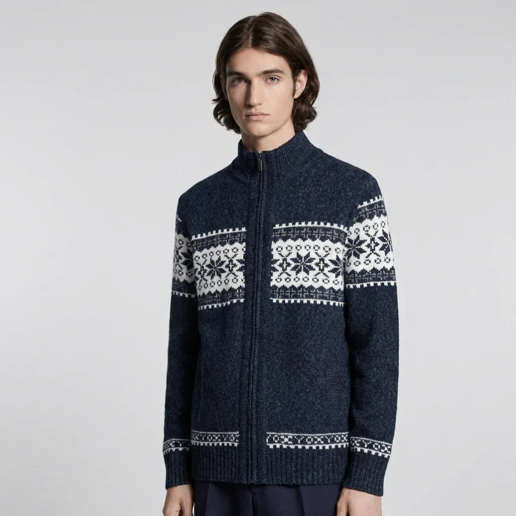 Cardigan de Invierno de Punto para Hombres