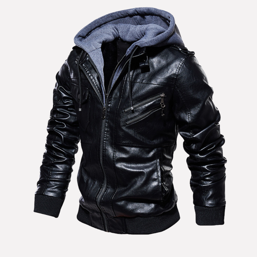 Abrigo de invierno para hombres con cuello de pelo