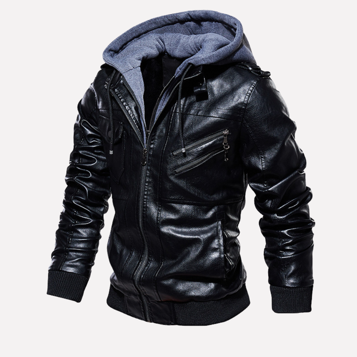 Abrigo de invierno para hombres con cuello de pelo