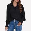 Blusa de Chifón con Mangas de Linterna para Mujeres