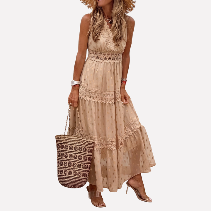 Vestido Maxi Largo Impreso para Mujeres
