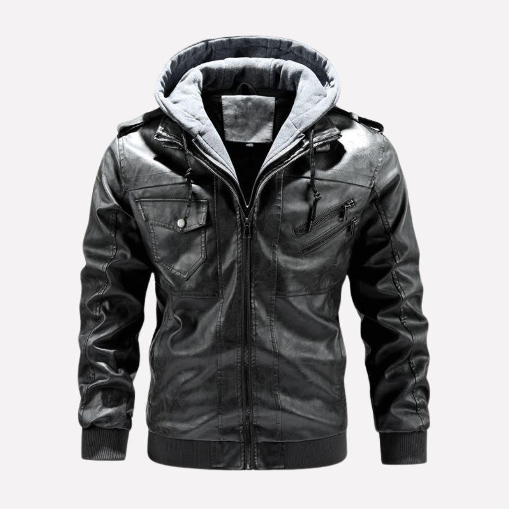 Abrigo de invierno para hombres con cuello de pelo