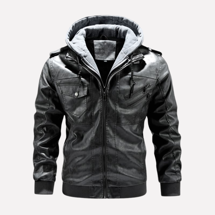 Abrigo de invierno para hombres con cuello de pelo