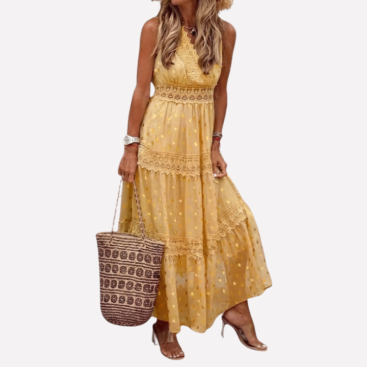 Vestido Maxi Largo Impreso para Mujeres