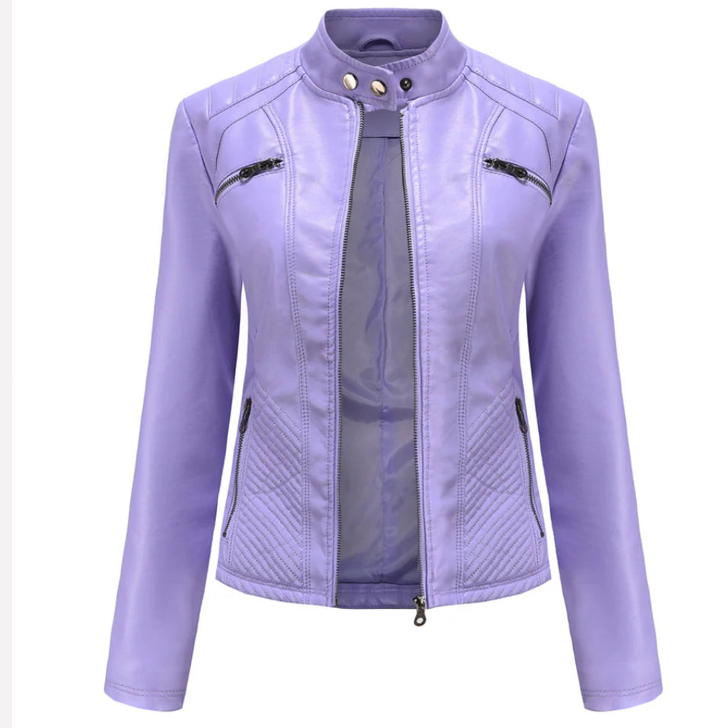 Chaqueta de Cuero Estilosa para Mujeres