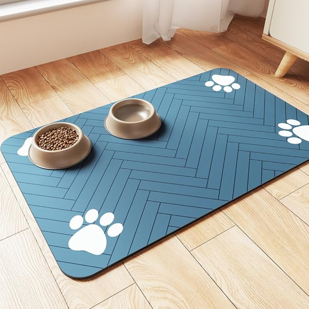 Tapete de Alimentación para Mascotas - Tapete Absorbente para Comida y Agua
