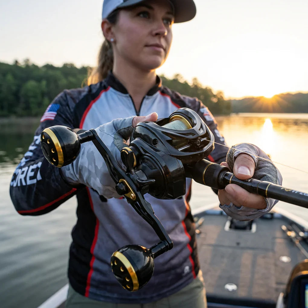 Carrete de Baitcasting Bajo Perfil