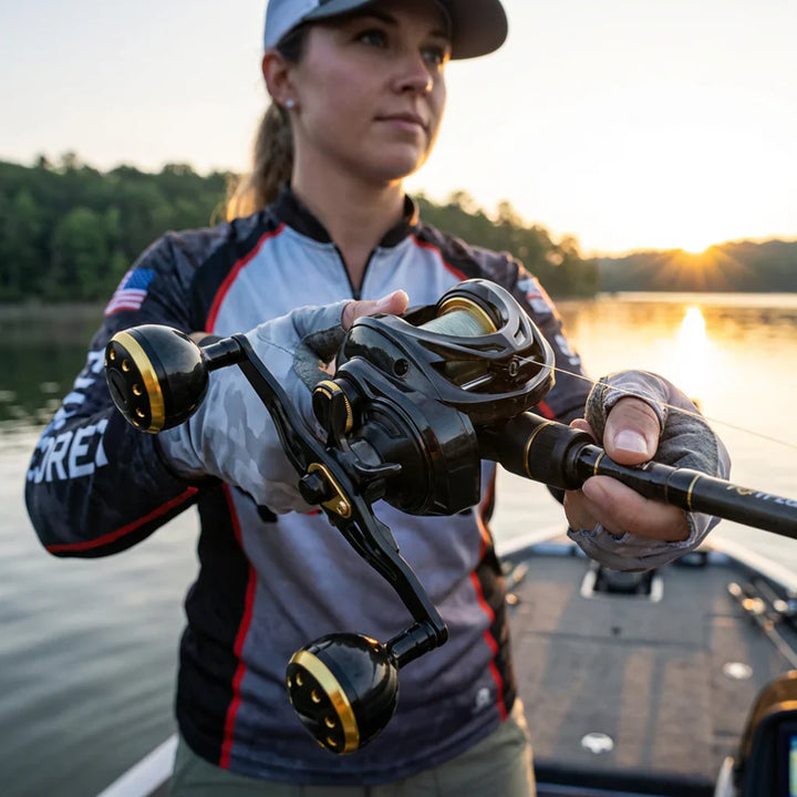 Carrete de Baitcasting Bajo Perfil