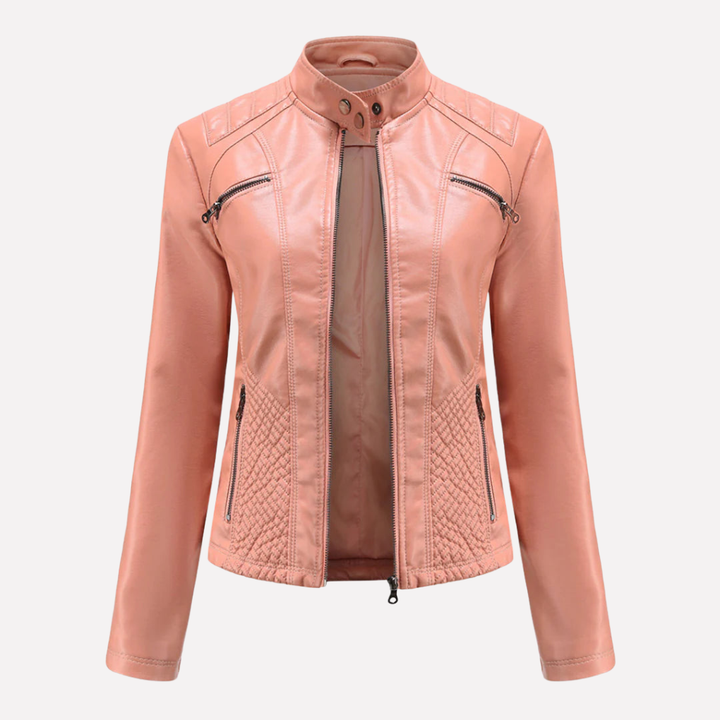 Chaqueta de Cuero Estilosa para Mujeres