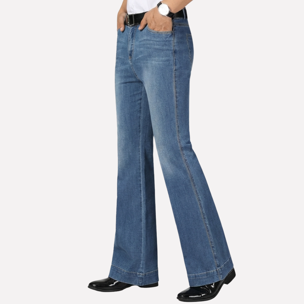 Jeans de pierna ancha de alta cintura para mujeres