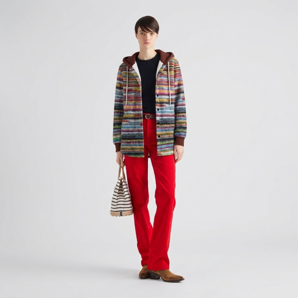 Cardigan de Invierno con Capucha para Mujeres
