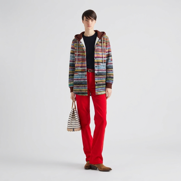 Cardigan de Invierno con Capucha para Mujeres