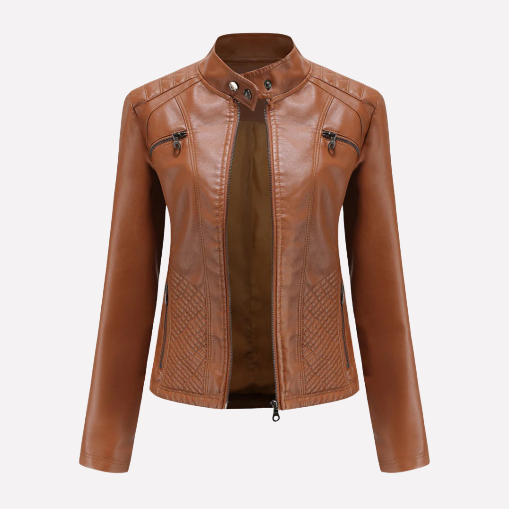 Chaqueta de Cuero Estilosa para Mujeres