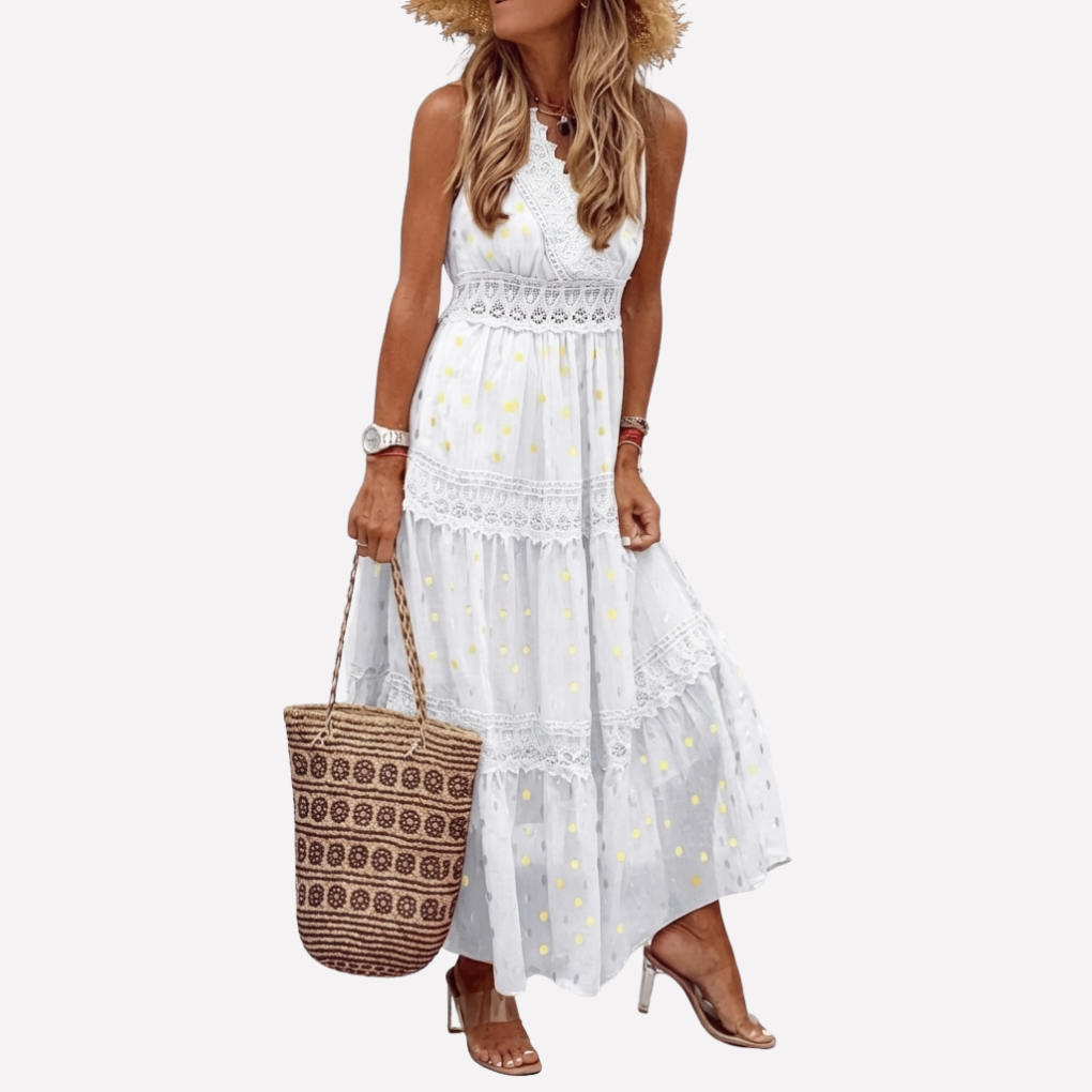 Vestido Maxi Largo Impreso para Mujeres