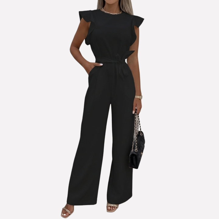 Mono Elegante con Mangas Flotantes