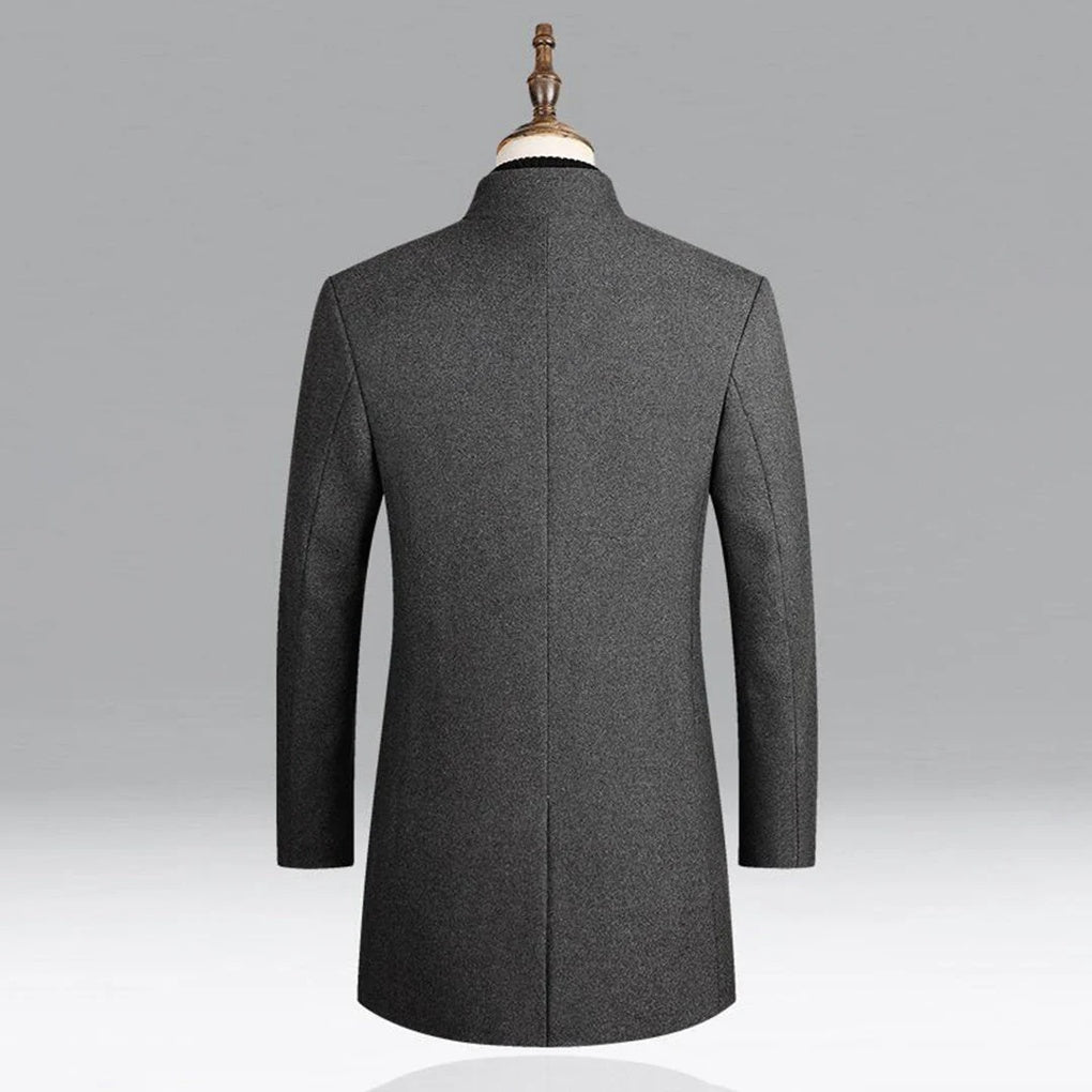 Abrigo Clásico Elegante de Lana para Hombre Capa Formal Timeless