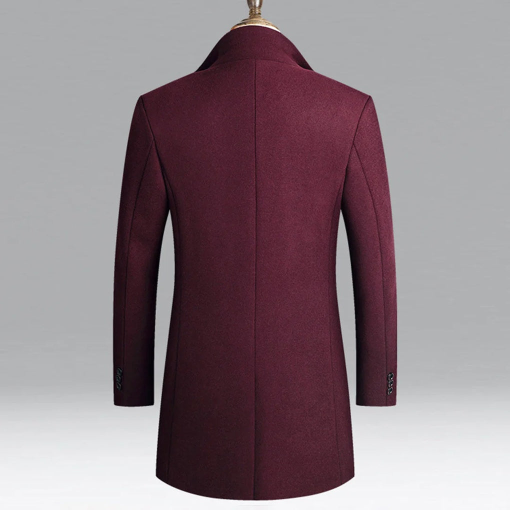 Abrigo Clásico Elegante de Lana para Hombre Capa Formal Timeless