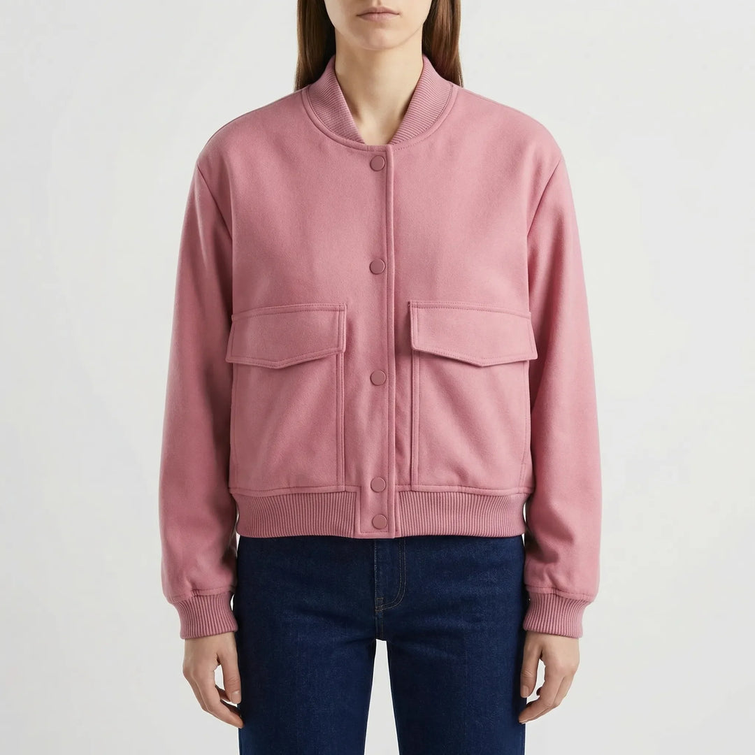 Faunelle - Chaqueta bomber corta informal para mujer
