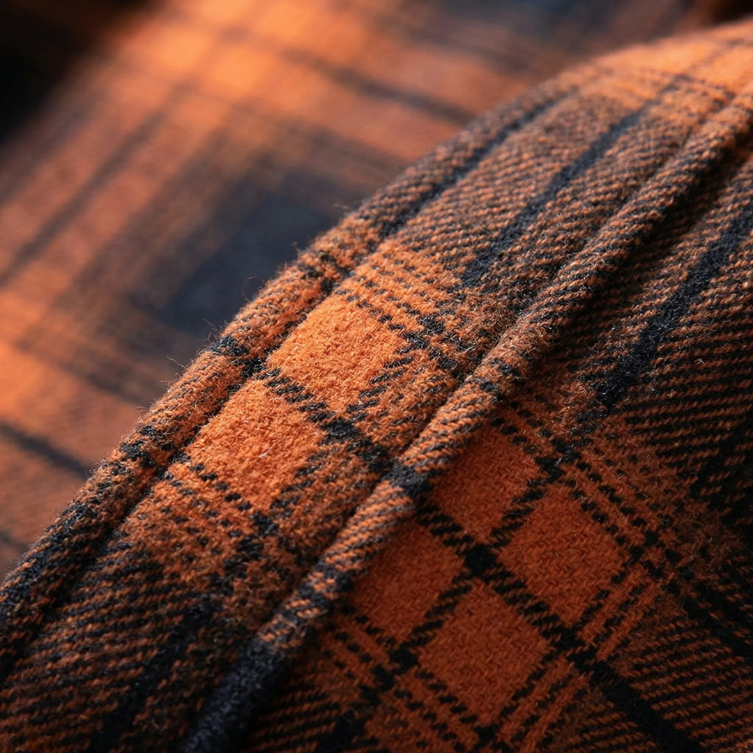 Flandrex - Chaqueta tipo camisa a cuadros con forro polar para hombre