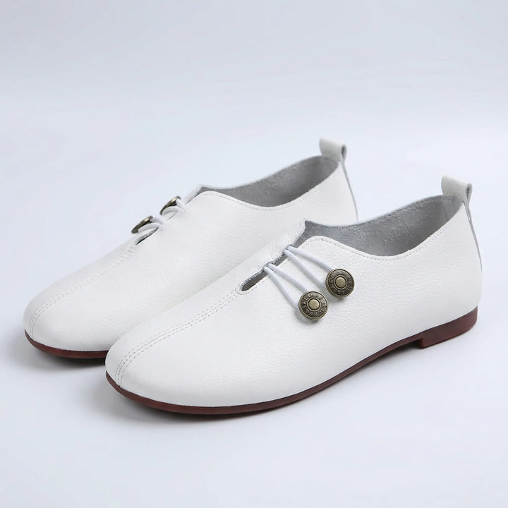 Flatrelle - Mocasín plano de punta redonda sin cordones