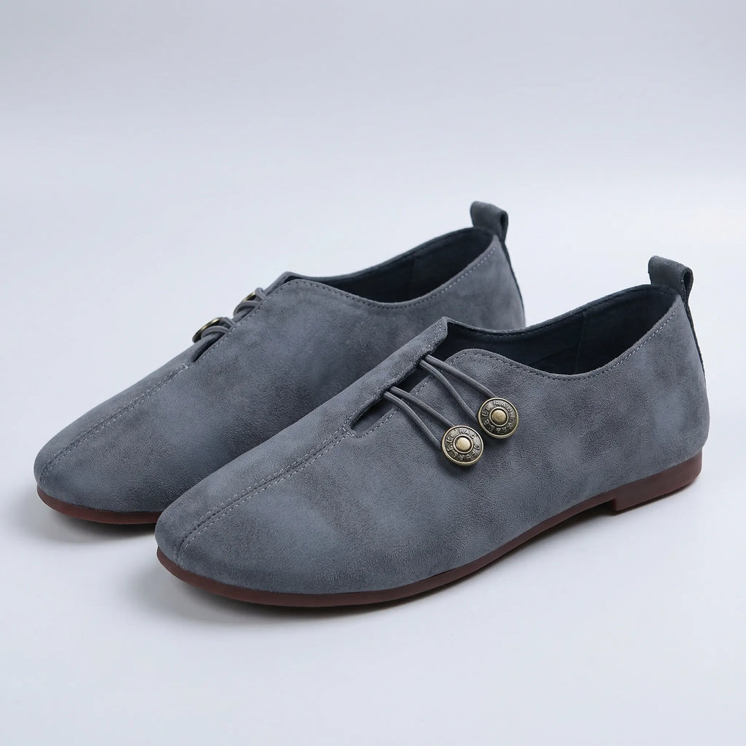 Flatrelle - Mocasín plano de punta redonda sin cordones
