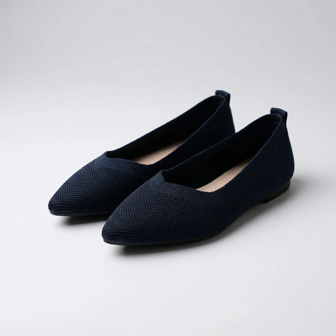 Flettora - Zapatos planos sin cordones con punta afilada