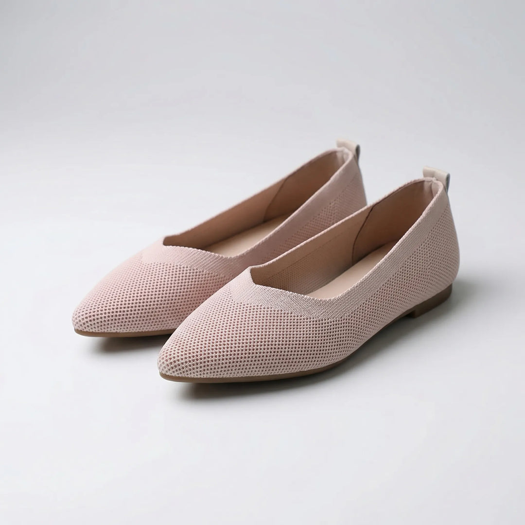 Flettora - Zapatos planos sin cordones con punta afilada