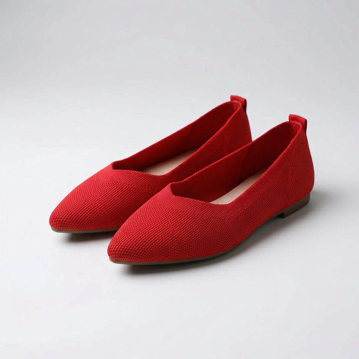 Flettora - Zapatos planos sin cordones con punta afilada