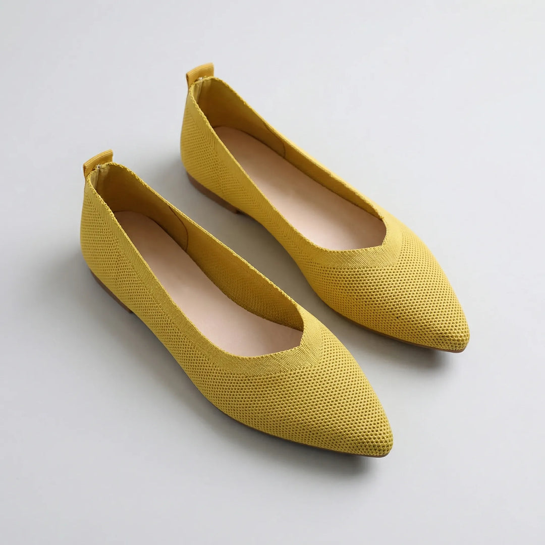 Flettsa - Zapatos planos sin cordones con punta afilada