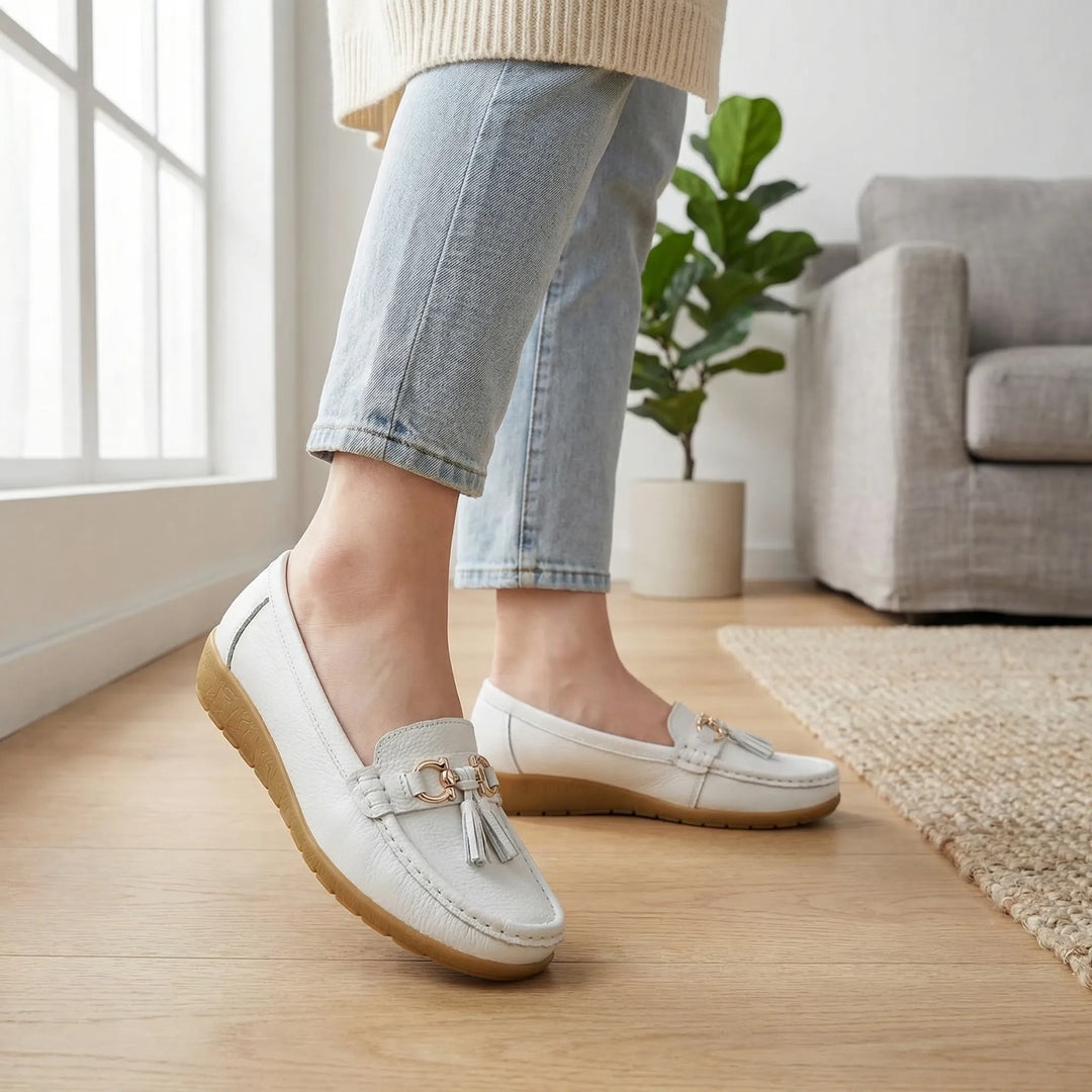 Fleurette - Mocasín plano sin cordones con detalle de borla