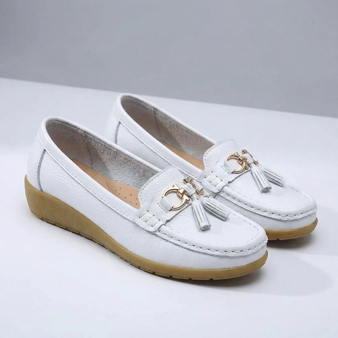 Fleurette - Mocasín plano sin cordones con detalle de borla