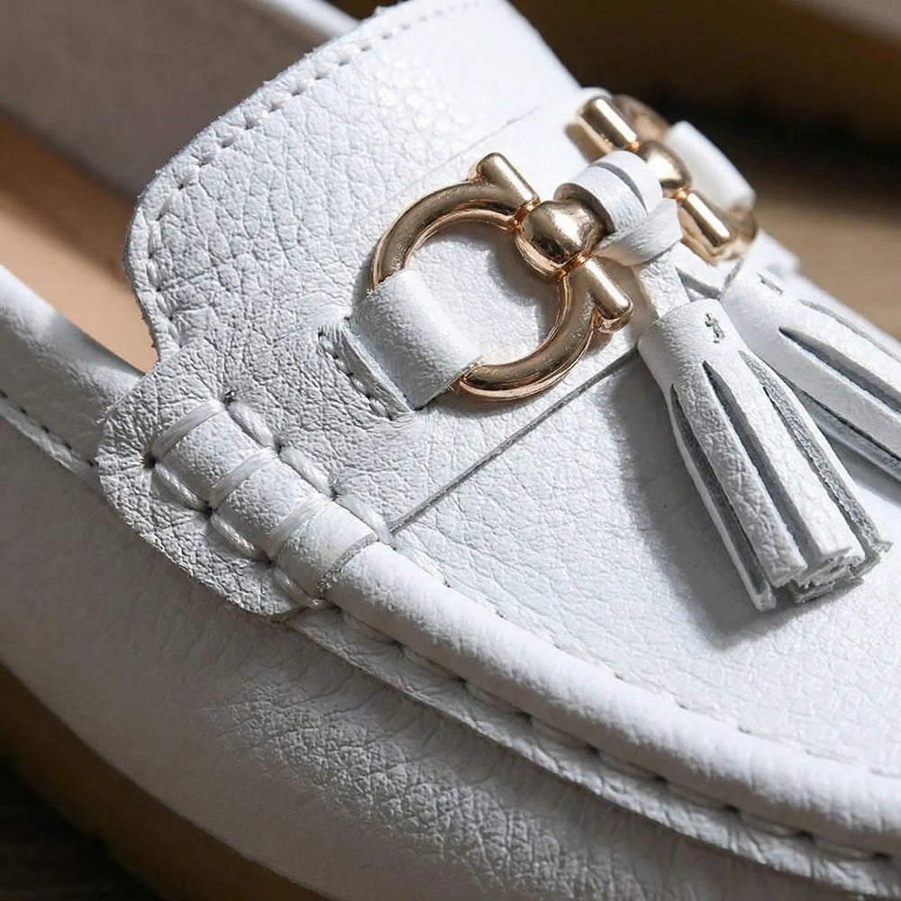 Fleurette - Mocasín plano sin cordones con detalle de borla