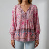 Blusa Boho Estampado Floral para Mujeres