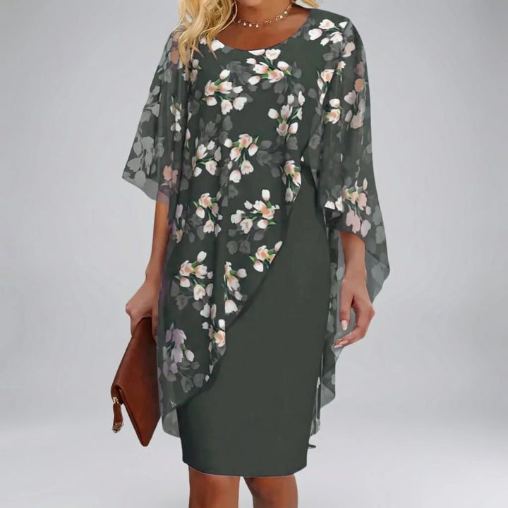 Florvane - Vestido midi con estampado floral para ocasiones especiales