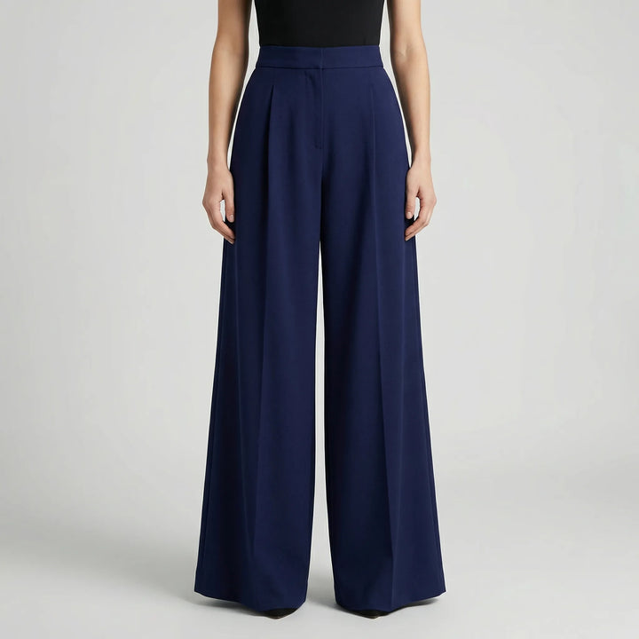 Flowana - Pantalones de talle alto, acampanados y de pierna ancha
