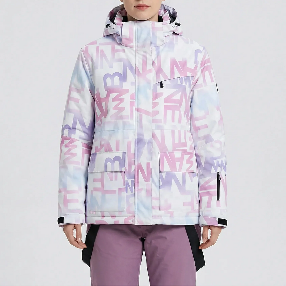 Flurrex - Conjunto de dos piezas de chaqueta y pantalón de esquí con capucha