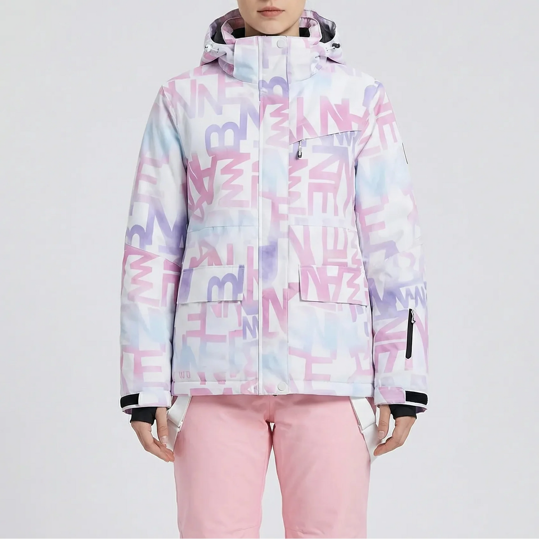 Flurrex - Conjunto de dos piezas de chaqueta y pantalón de esquí con capucha
