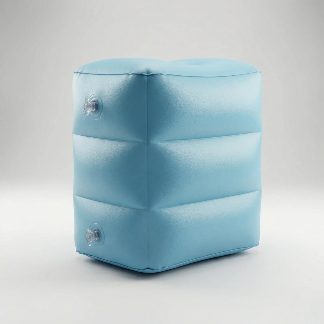 Flytrest - Reposapiés de viaje rectangular inflable